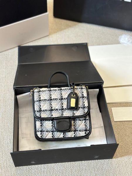 Schachbrett Mini Stoffklappe Crossbody Slings Bags für Frauen Luxusmarken Design Handtasche einfache Umhängetaschen Handtaschen Handtaschen