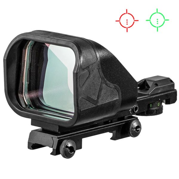 Scopi Ottica da caccia a portata tattica Riflescope olografico olografico a punta rossa riflesso reticolo reticolo rosso ambito a portata di campo punto