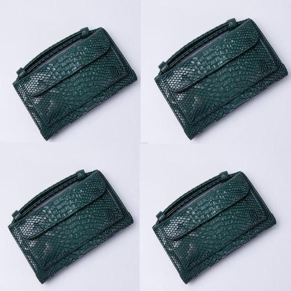 Portafogli Portafoglio da donna di lusso stile Arabia Saudita modello coccodrillo portamonete multifunzione porta carte pochette lunga borsa verde240e