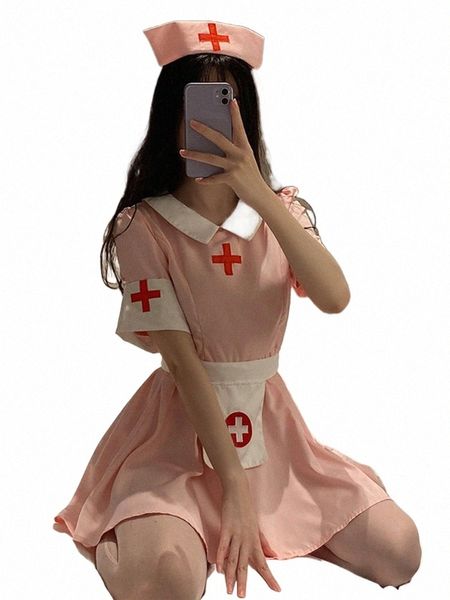 Donne Sexy Lingerie Apr Maid Dr Costume Cosplay Servo Lolita Hot Babydoll Dr Uniforme Gioco di ruolo erotico Infermiera esotica 84Ar #