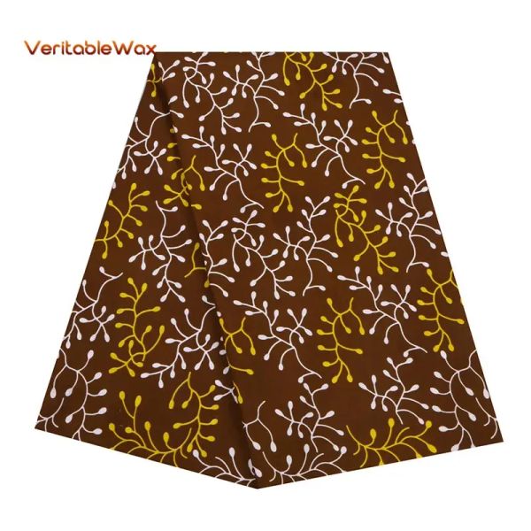 Stoff Großhandelspreis!Hochwertiger afrikanischer Druckstoff 2022 Ankara-Wachs Echtwachs Nigerianisches Wachs 6 Yards/Stück 100 % Polyester FP6112