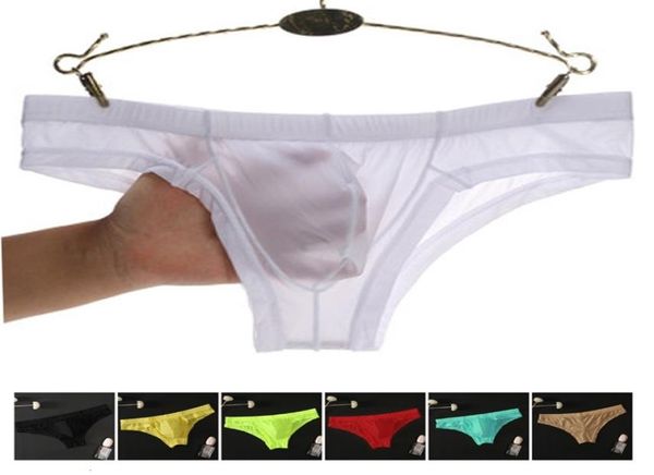 Neue Eis Seide Ultradünne Transparente Herren Slips Männer Nahtlose Sexy Höschen Beutel Bikini Erotische Unterwäsche Suspensorium4021232