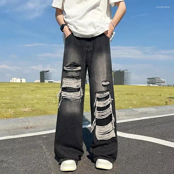 Jeans da uomo Pantaloni larghi Uomo per uomo Pantaloni originali Abbigliamento Abbigliamento da lavoro Abbigliamento Hip Hop Streetwear Cargo Jean Pant 2024