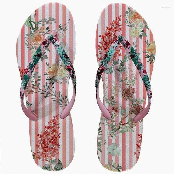 Chinelos flip-flops feminino verão interior ao ar livre usar plana antiderrapante banheiro banho praia confortável bonito sandálias de estudante