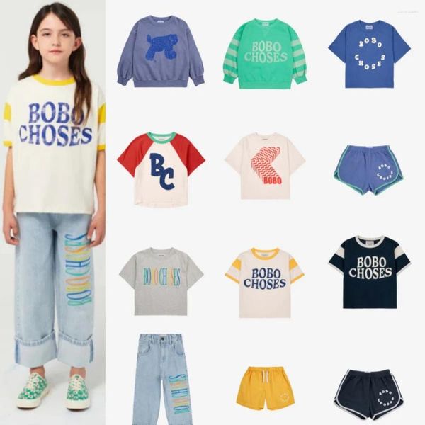 Set di abbigliamento 2024 BC Summer Kids Tee e pantaloncini Set stampato Baby Girl Boy T-shirt casual Pantalone Maglioni per bambini di marca