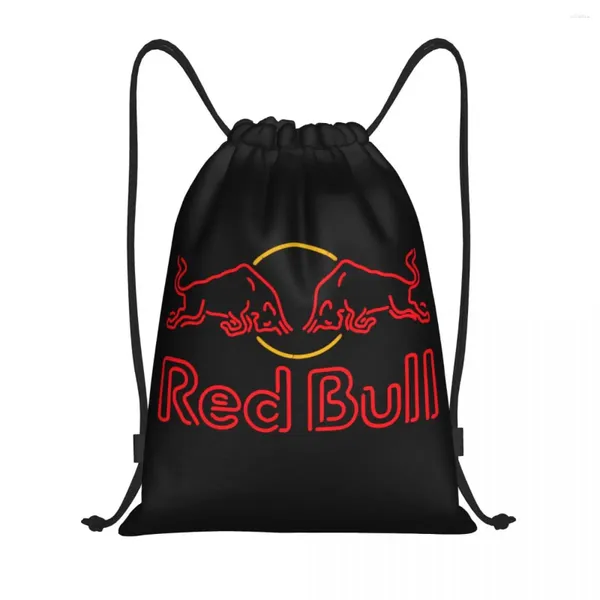Einkaufstaschen, roter Double-Bull-Rucksack mit Kordelzug, Sport-Sporttasche für Damen und Herren, Sackpack