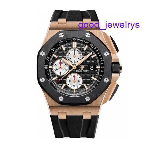 Orologio da polso AP senza tempo Royal Oak Offshore Series Orologio da uomo meccanico automatico in oro rosa 18 carati 26401RO