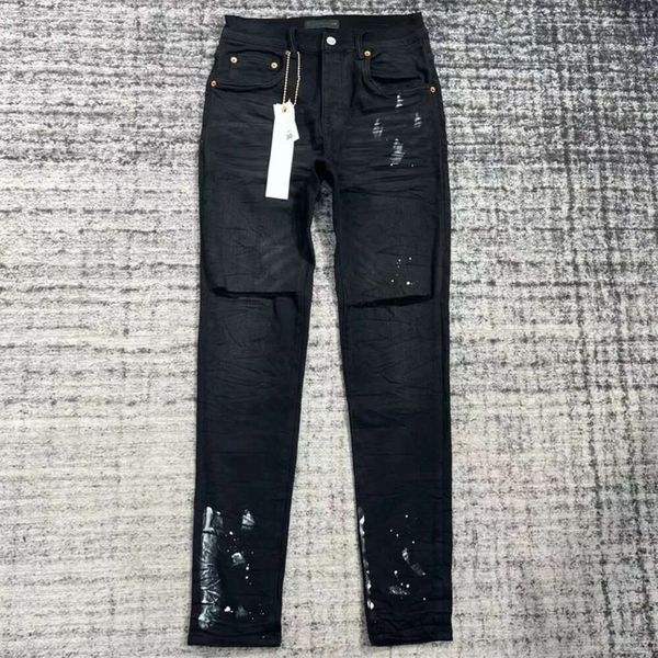 Jeans Roxo Homens Tag Unisex Mens Designer Rasgado Calças Skinny Para Mens Dhgate Lavado Roupas Velhas Designer Calças Pantalones Mens Marca de Luxo 626