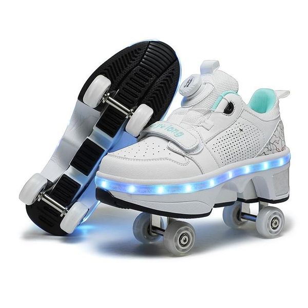 Patins Inline Uni Deform S Skating Double-Row Mens Casual Sneakers 2024 Nova Deformação Parkour Drop Delivery Esportes Ao Ar Livre Dhrjq