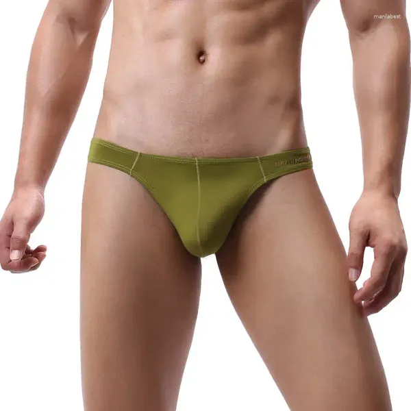 Cuecas sexy gay roupa interior homens briefs tangas sem costura respirável u convexo bolsa ensolarado menino g-string calcinha