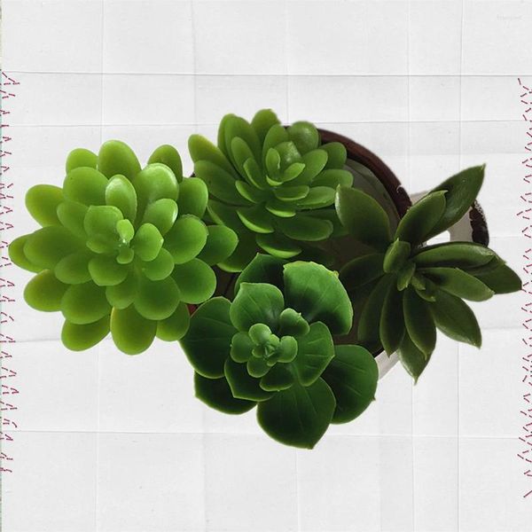 Fiori decorativi 3 pezzi Piante artificiali Piante succulente Composizioni di decorazioni finte Ornamento Ramo di piante grasse