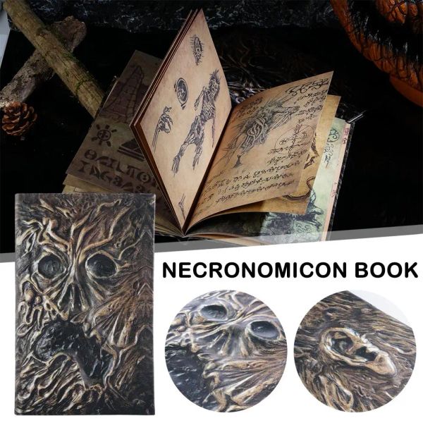 Miniaturas 1 peça Necronomicon ResinDark Magic Book Demonic Evil Horror Toy Modelo Filme Prop Coleção Halloween Home Room Decoração de mesa