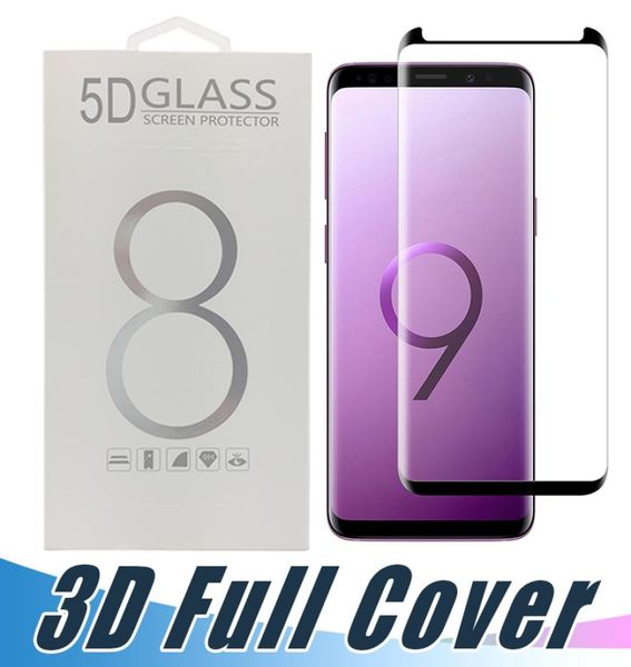 Freundlicher 3D-gebogener Displayschutz aus gehärtetem Glas für Samsung S22 Note 20 10 9 8 Ultra S9 S10 S20 S21 Ultra Plus Volloberfläche Cov2706692