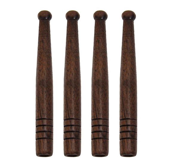 Walnuss Holz Tabak One Hitter Pfeife Bat 90MM Natürliche handgemachte Holz Rauchpfeifen Mini Handpfeife5080298