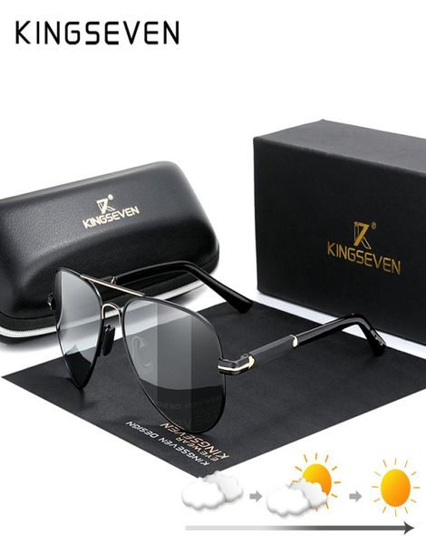 KINGSEVEN 2020 Aluminium Pochromic Polarisierte Sonnenbrille Männer Luftfahrt Fahren Gläser Fahrer Brille Oculos De Sol Masculino CX208846788