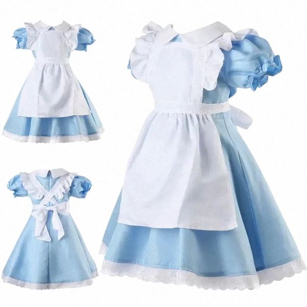 2023 Nova Alice In Wderland KIDS Girls Storybook Costume Fairy Tale Book Week Fantasia Dr Maid Lolita Costume Cosplay Outfits Q8GG #