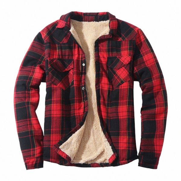 uomo nuovo inverno plaid maglione con cappuccio cardigan freddo cappotto di lana cerniera giacca autunno pile vestiti caldi a scacchi maglia maglione G7XP #