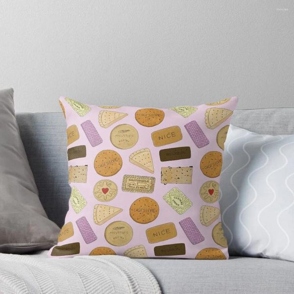 Kissen Britische Kekse Überwurf Dekorativer Bezug für Wohnzimmer Kissenbezüge Bezüge Sofa S