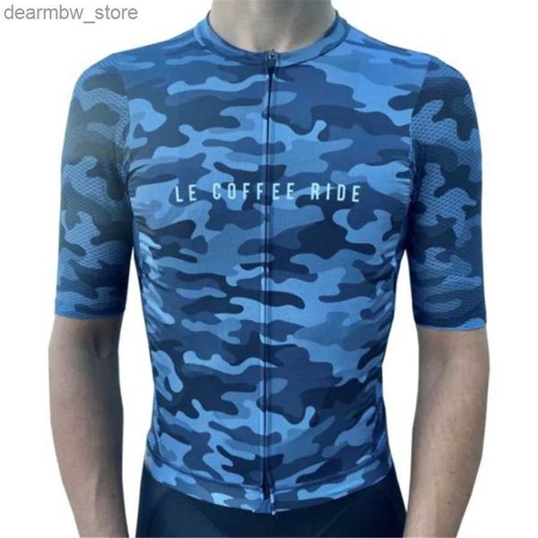 Fahrradjacken Le Coffee Ride Herren Fahrradtrikot Sommer Short Sleep Outdoor Fahrradjacke MTB Uci Fahrradtrikot Ropea de Ciclismo24328