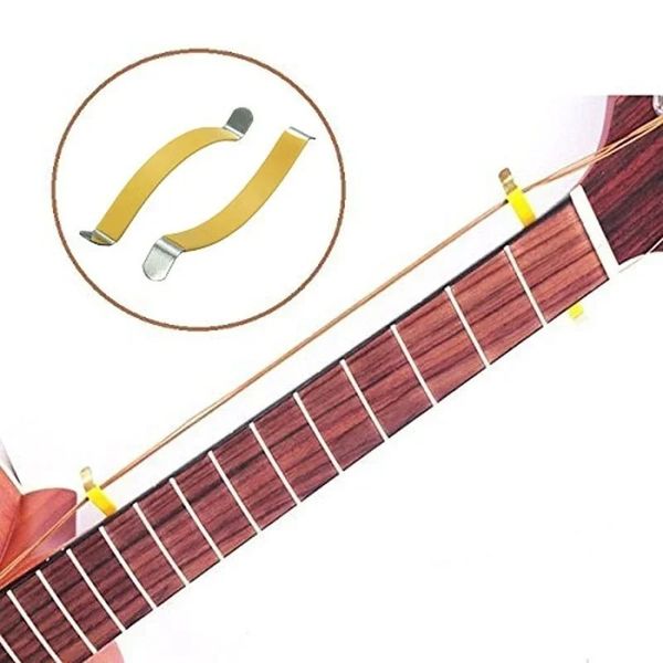 Sıcak Satış 2 PCS 85x10mm Gitar Bas String Serpme Üreticileri Temiz Temizlik Kıvrığı Fret Luthier Bakım Aracı Seti