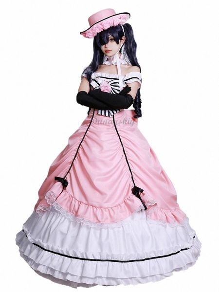 Anime Black Butler Ciel Phantomhive Cosplay Dr. Stiefel Perücke Kuroshitsuji Frauen Dame Lolita Maid Dres Uniform Cosplay Kostüme j8cf #