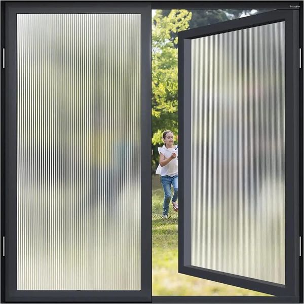 Adesivi per finestre Pellicola privacy Coperture in vetro smerigliato Non adesive Opache Rimovibili Blocca sole Decorative