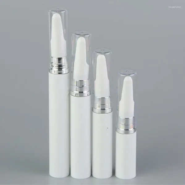Bottiglie di stoccaggio 5ML10ml15ml Bottiglia airless bianca Pompa a vuoto lunga Lozione Emulsione Siero Campione Essenza per gli occhi Umidità Cura della pelle Imballaggio