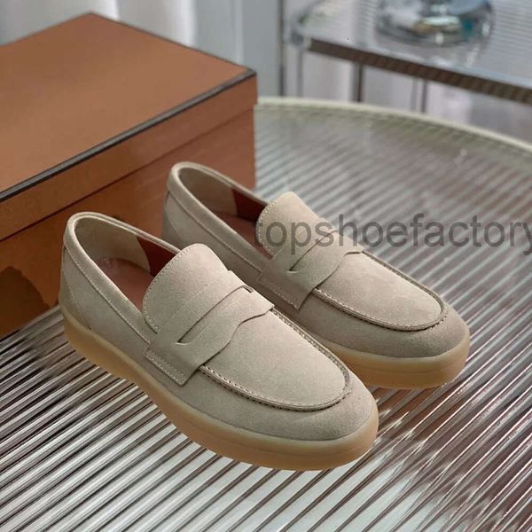 Loro Pianaa Loafers осень -чары кроссовки для обуви кроссовки мужчины повседневная LP Walk Piano Gentleman мягкая корова Кожа Кожа роскошная оксфордс плоская скольжение резиновая подошва мокасины