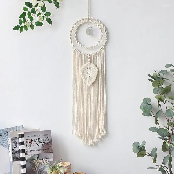 Tapeçarias Tecido Tapeçaria Meia Lua Dream Catcher Bohemian Étnico Decorativo Único Handmade Decoração de Apartamento