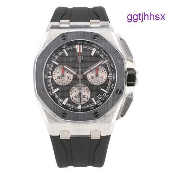 AP Vestido Relógio de Pulso Royal Oak Offshore Série 26420SO Anel de Cerâmica de Aço de Precisão Voltar Tempo Transparente Moda Masculina Lazer Esportes Máquinas Relógio