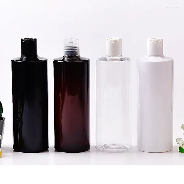 Vorratsflaschen 15 Stück 400 ml Leerer Kunststoff Weiß Klar mit Scheibenoberkappe Shampoo Duschgel Flüssigseife PET Kosmetik