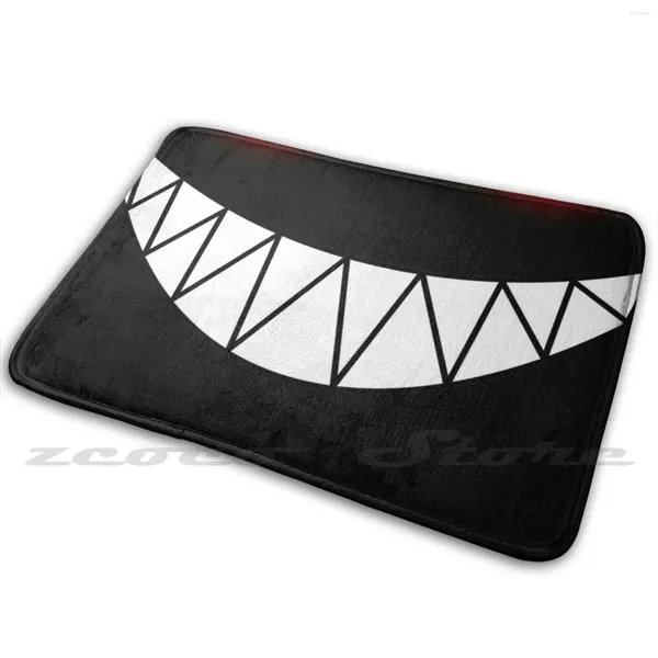 Carpetti Fire Force Devil Smile morbida tappeto non slip tappeto cuscino shinra neon eroe bagliore denti