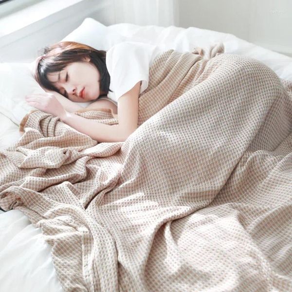 Decken Baumwoll Bambus Fasertuch Quilt Musselin werfen Decke für Sofa Bett Klimaanlage Kinder Erwachsene Bettwäschedecke