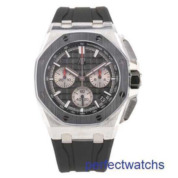 Relógio de pulso masculino AP Royal Oak Offshore Series 26420SO Aço de precisão Cerâmico Anel traseiro Transparente Tempo Masculino Moda Lazer Esportes Máquinas Relógio