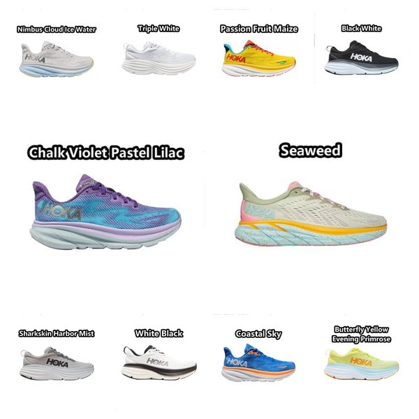 bambini bambino Big Kid One Bondi 8 scarpe da corsa piattaforma sneakers Clifton 9 frutto della passione mais nero bianco gesso viola pastello lilla Harbour scarpe da ginnastica Runnners taglia 3 anni 4 anni 5 anni