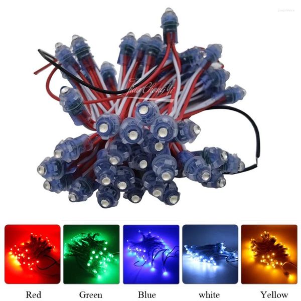 Cordas 9mm LED Módulos String Light DC12V 5V Branco Vermelho Azul Verde Amarelo Ao Ar Livre À Prova D 'Água Publicidade Pixel Luzes 50PCS /1Set