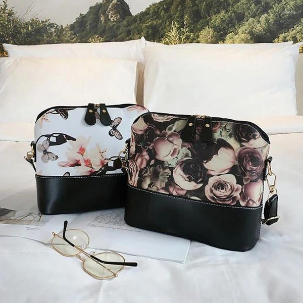 Tasche Luxus Handtaschen Frauen Taschen Leder Designer 2024 Messenger Schulter Umhängetasche Für Mit Schmetterling Libelle Blumen