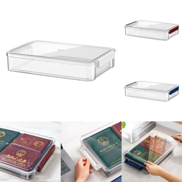 2024 PET Transparent Dokument Lagerung Box Haushalts Schublade A4 Datei Klassifizierung Box Büro Daten Lagerung Box Lagerung Organizer