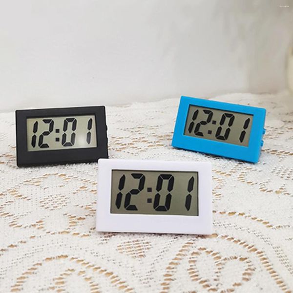 Tischuhren Mini LCD Digital Dashboard Schreibtisch Elektronische Uhr für Desktop Home Office Alarm