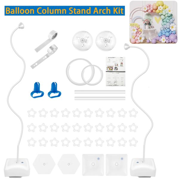 Kunststoff-Ballonsäulenständer-Bogen-Kits, wiederverwendbarer Ballonständerhalter für Geburtstag, Hochzeit, Babyparty, Dekoration, Partyzubehör 240318