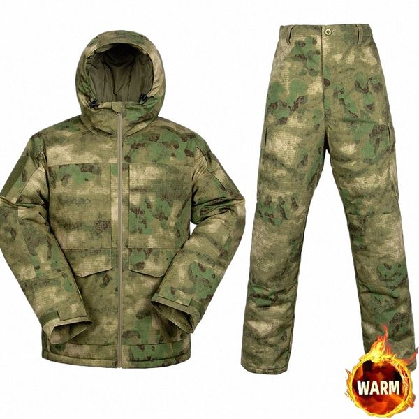 Kış M65 Parkas Setler Erkekler Termal Taktik Katlar Camo Su Geçirmez Sıcak Ordu Ceketleri Kalın Pantolon Cepleri Açık Mekan Takımları I0OS#