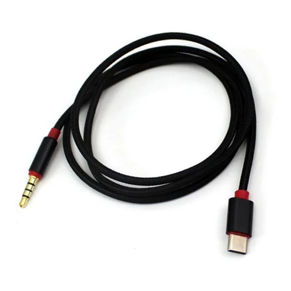 Adattatore per cavo audio AUX per auto da tipo C maschio a maschio da 3,5 mm USB C da tipo C a jack per auricolari audio AUX da 3,5 mm per Letv Le 2 Pro