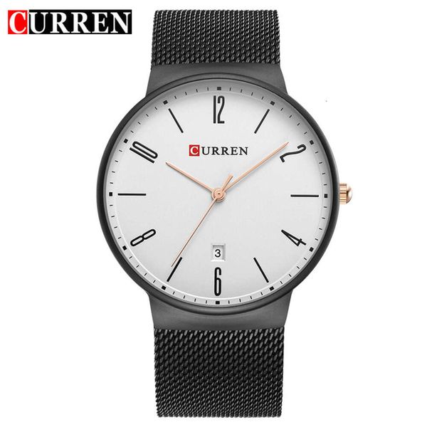 Curren Karien 8257 Liga masculina Simple Casual Casual Business Fashion Casal Watch