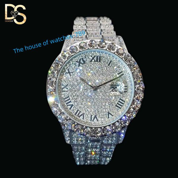 I designer personalizzati guardano gioielli per rapper hip hop biennali orologi di lusso moissanite per signora e uomini