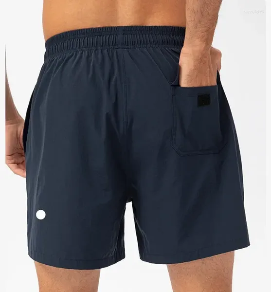 Shorts masculinos homens yoga esportes curto secagem rápida com bolso traseiro telefone móvel casual correndo ginásio jogger pant ll21415