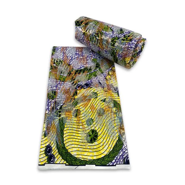 Polijstpads venda de verão tecido africano guipure pano renda cera brocado dourado supe tecidos impressos ancara materiais de renda 6 jardas vestido de costura