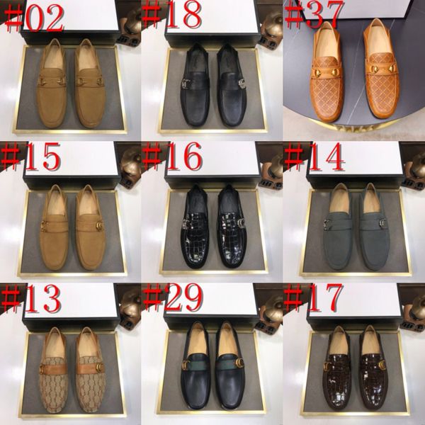 39Modelo de luxo marca novos homens sapatos casuais mocassins de couro mocassins antiderrapantes apartamentos masculinos sapatos de condução moda masculina designer mocassins sapatos tamanho 38-46