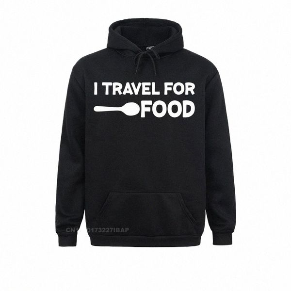 i Viaggio per il cibo Citazione Slogan Fun Blogger Pullover con cappuccio Pullover Felpa con cappuccio Felpe Rife Uomo Felpe con cappuccio Stile giapponese J0M7 #