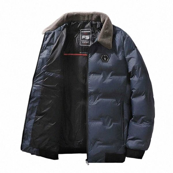 5xl Parkas Erkekler Sıcak Kalın Peluş Ceketler Erkekler Gevşek Stand Yukarı yaka rüzgar geçirmez ceketler Erkekler için gündelik kışlık ceket erkek u8x0#