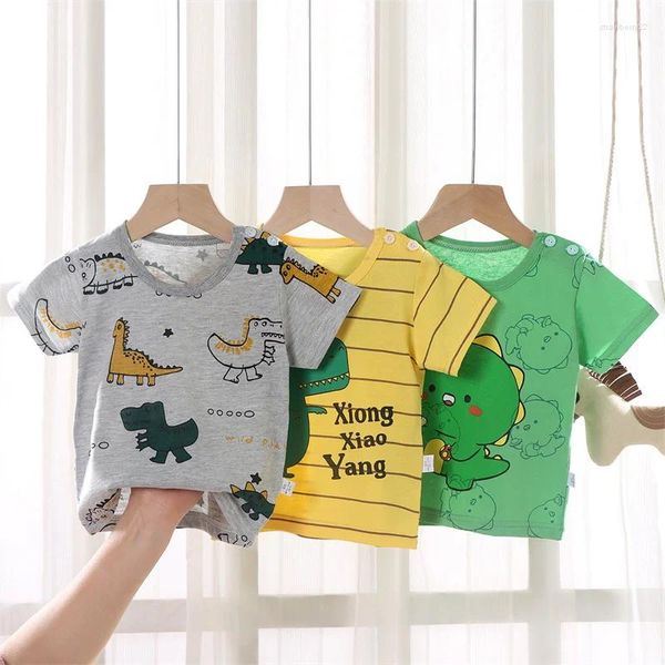 Damen-Nachtwäsche, Kinderkleidung, T-Shirts, Shorts, 2 Stück, Kleidung für Jungen und Mädchen, Sommer-Cartoon-Tops, Kurzarm, Baumwolle, Baby